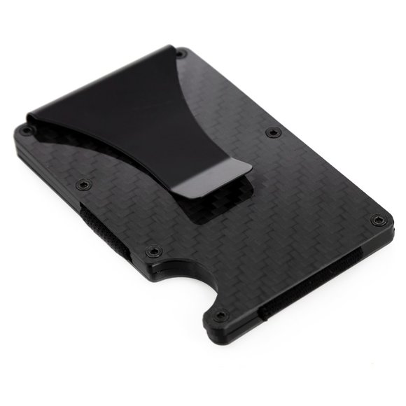 Minimalist Money Clip Aluminum Metal Credit Card BLACK FRIDAY CYBER MONDAY - Picture 2 of 3